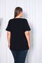 Slit Cotton Women's V-Neck Plus Size T-Shirt - 2