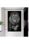 Frameless Uv Print King of the Forest Unbreakable Glass Yellow Red Lion Painting - 2