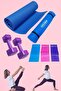 7mm Pilates Cushion 3-Piece Pilates Rubber and 1 Kg Double Dumbell Premium Exercise Set