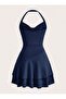 Eva - Ruffled Mini Dress with Halter Neck - 2