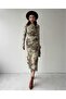 Patterned Tulle Dress Green New Season