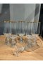 6 PIECE 180 CC CRYSTAL COFFEE SIDE WATER CUP MOUTH GOLD - 2