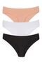Women's Colorful Low Waist Seamless Laser Cut Panties 3 Pack