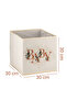 Baby Yazı Printed Multi-Purpose Toy Storage Box Folding Organizer 30X30X30 - 7