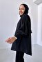 Balloon Sleeve Casual Shirt - Black - 2