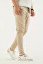 Men's Stone Color Breathable Lycra Stretchy Fabric Skinny and Ankle Leg Jogger Pants - 5