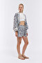 Natural Patterned Short Kimono - Pleat Detailed - 3