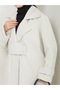 Button Detailed Oversize Loose Fit Cashew Coat Ck-1001 - 2
