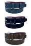 3 Pieces Black Navy Blue Brown 3 Cm Classic Faux Leather Children's Belt