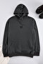 Plus Size Anthracite Regular Fit Hooded Fleece Inside Sweatshirt Tmnaw25Ao00006 - 6