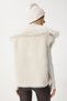 Women's Cream Faux Fur Vest Yl00003 - 8