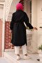 Apolet Detailed Trench Coat Black 4432 - 5