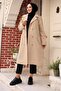 Trench Coat with Shoulder Epaulet Detail Beige 4428 - 4