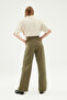 High Waist Wide Leg Pants Khaki - 5
