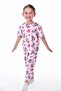 100% Cotton Interlock Fabric Paw Patrol Short Sleeve Girls' Pajamas Set (3,4,5,6,7,8,9,10,11,12 Years)