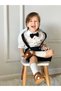 Black Salopet White Shirt And Bow Tie Holiday Special Daily Children's And Baby Clothing Boys Girls - 2