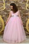 Tozpembe Waist Sequin Detailed Full Length Children's Evening Dress Show and Party Dress Abiye Kids Aby4456