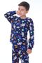 Galaxy and Astronaut Printed 100% Cotton Long Sleeve Boys' Pajamas Set (3,4,5,6,7,8 Years) - 2