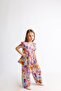 Patterned Triangle Backed Girls' Top and Bottom Set Colorful - 7