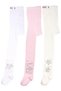 Girl's Cotton Stone Patterned Pantyhose 3-Piece - 2
