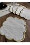 6 Pieces of Embroidered Coffee Cocktail Presentation Napkin suitable for Etamine Processing - 2