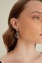Women's Radiante Black Model Zircon Stone Silver Evening Dress Dangle Wedding Engagement Party Prom Daily Earrings - 4