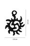 Japanese Ninja Sun Shuriken Necklace - Black Color Classic with Chain - 3