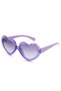 Girl's Glittery Sunglasses Heart-Shaped Floral Purple (Boxed) - 3
