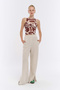 High Waist and Pocket Detailed Wide Leg Trousers - Natural
