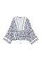 Natural Patterned Short Kimono - Pleat Detailed - 2