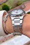 Silver Color Waterproof Women's Wristwatch - Bracelet - 4
