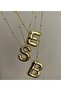 Three Dimensional Steel Z Letter Balloon Gold Color Necklace - 2