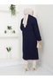 Button Detailed Oversize Loose Fit Cashew Coat Ck-1001 - 6