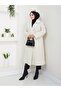 Button Detailed Oversize Loose Fit Cashew Coat Ck-1001 - 5