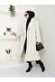 Button Detailed Oversize Loose Fit Cashew Coat Ck-1001 - 7