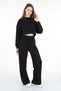 Black Modal Fabric Double Basic Set - 4
