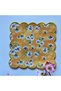 Yellow Embroidered Daisy Digital Printed Cocktail Napkins - 2