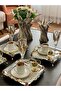 2-Piece Coffee & Tea & Presentation Tray Stainless with Luxury Legs and Handles 22 cm - 7