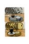 12-Piece Stainless Steel Round Coffee Cake Serving Tray Decorative Presentation Tray Silver Gold