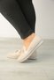 Orthopedic Sole Daily Women's Skin Perforated Bow Ballerina Shoes - 3