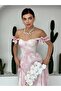 Pink Bust-Support Ruffled Spaghetti Strap Lined Premium Chiffon Dress - 3
