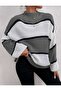 Women's Striped Turtleneck Knitwear Sweater