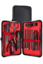 17 Pcs Nail Clippers Set Nail Care Kit Manicure Portable Set Tweezers Knife Ear Leather Bag - 7