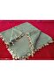Handmade Coin Sequin Writing, Cheesecloth Yemeni, Scarf, 4 Edges Embroidered - 2