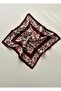 Scarf Brown Cornered Floral Patterned Bandana Scarf
