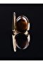 Natural Stone Tiger's Eye Natural Stone Adjustable Women's Ring - 2