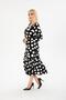 WOMEN'S PLUS SIZE BELOW KNEE SQUARE COLLAR LONG SLEEVE VISCOSE COMBED STYLISH DESIGN COMFORTABLE DRESS
