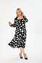 WOMEN'S PLUS SIZE BELOW KNEE SQUARE COLLAR LONG SLEEVE VISCOSE COMBED STYLISH DESIGN COMFORTABLE DRESS - 8