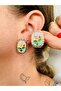 3D Painting Earrings - Suitable for Daily Wear, Stylish and Colorful - 3