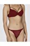 NBB Burgundy Lace-Up Unpadded Wired Bra and Panty Set with Bust Straps - 4425 - 2